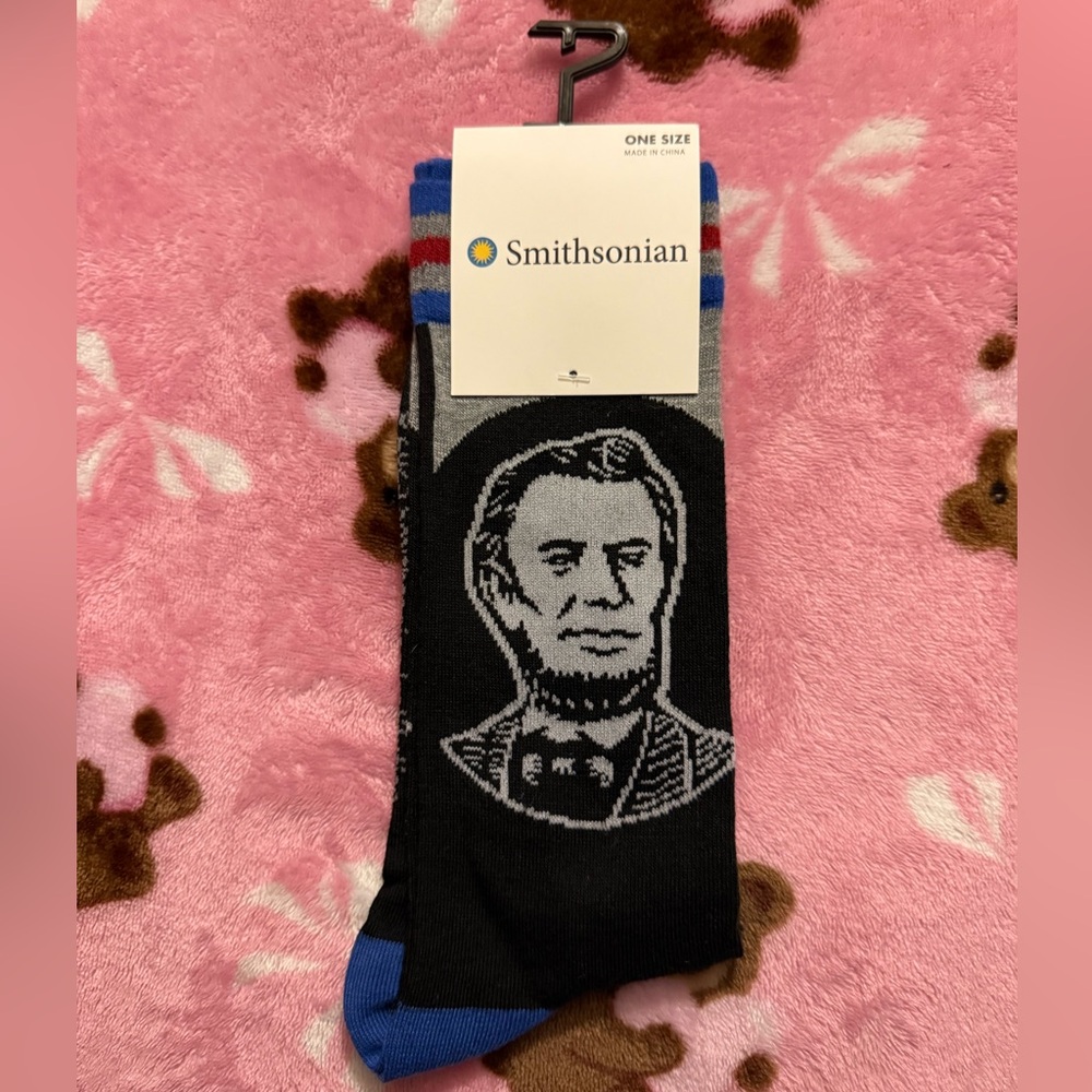 Smithsonian Abraham Lincoln Portrait Crew Socks (1 Pair)